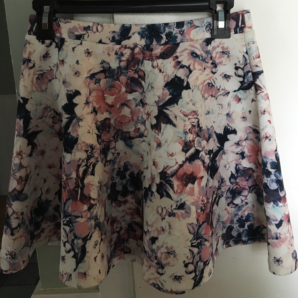 Aeropostale Bethany Mota Floral Skater Skirt