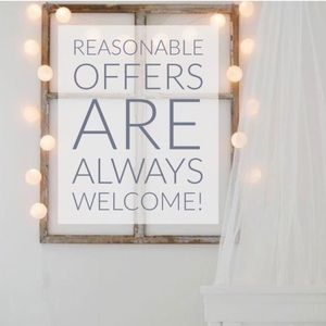 Please make offers and bundles!