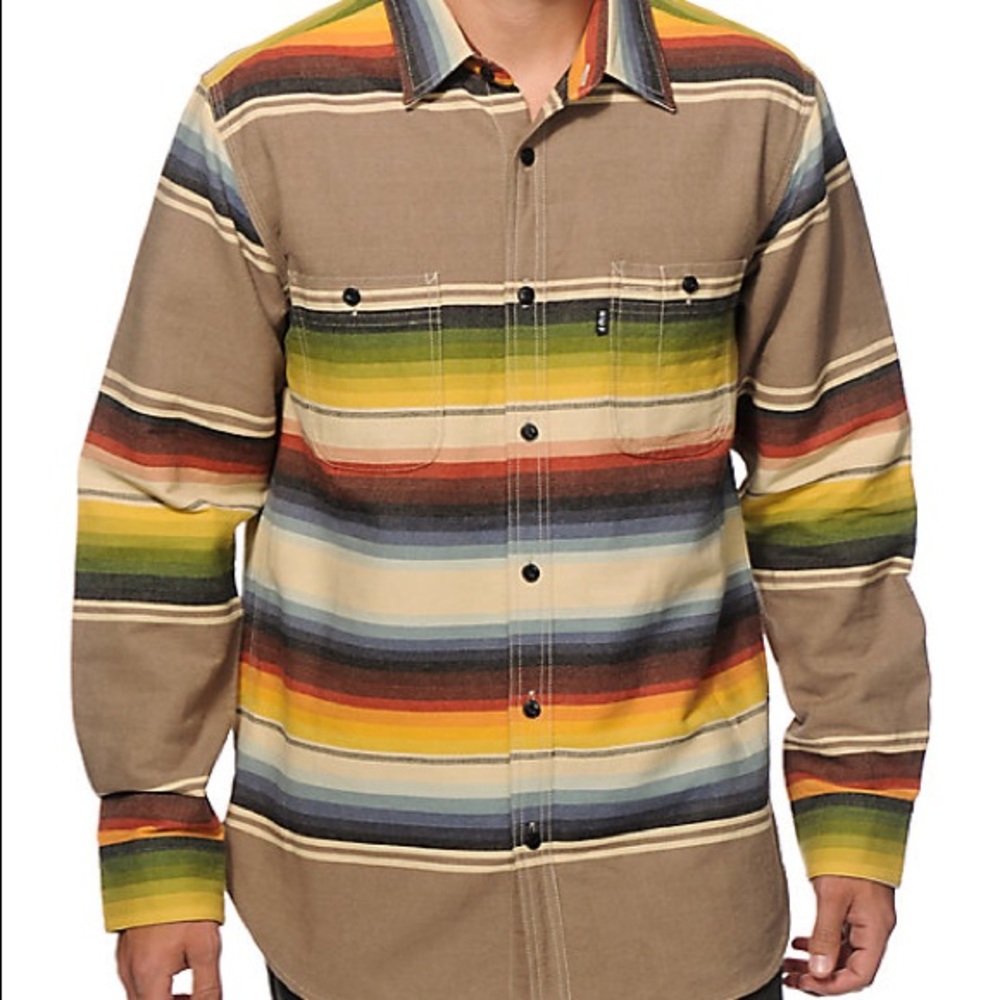 HUF Serape Long Sleeve Button Up Shirt