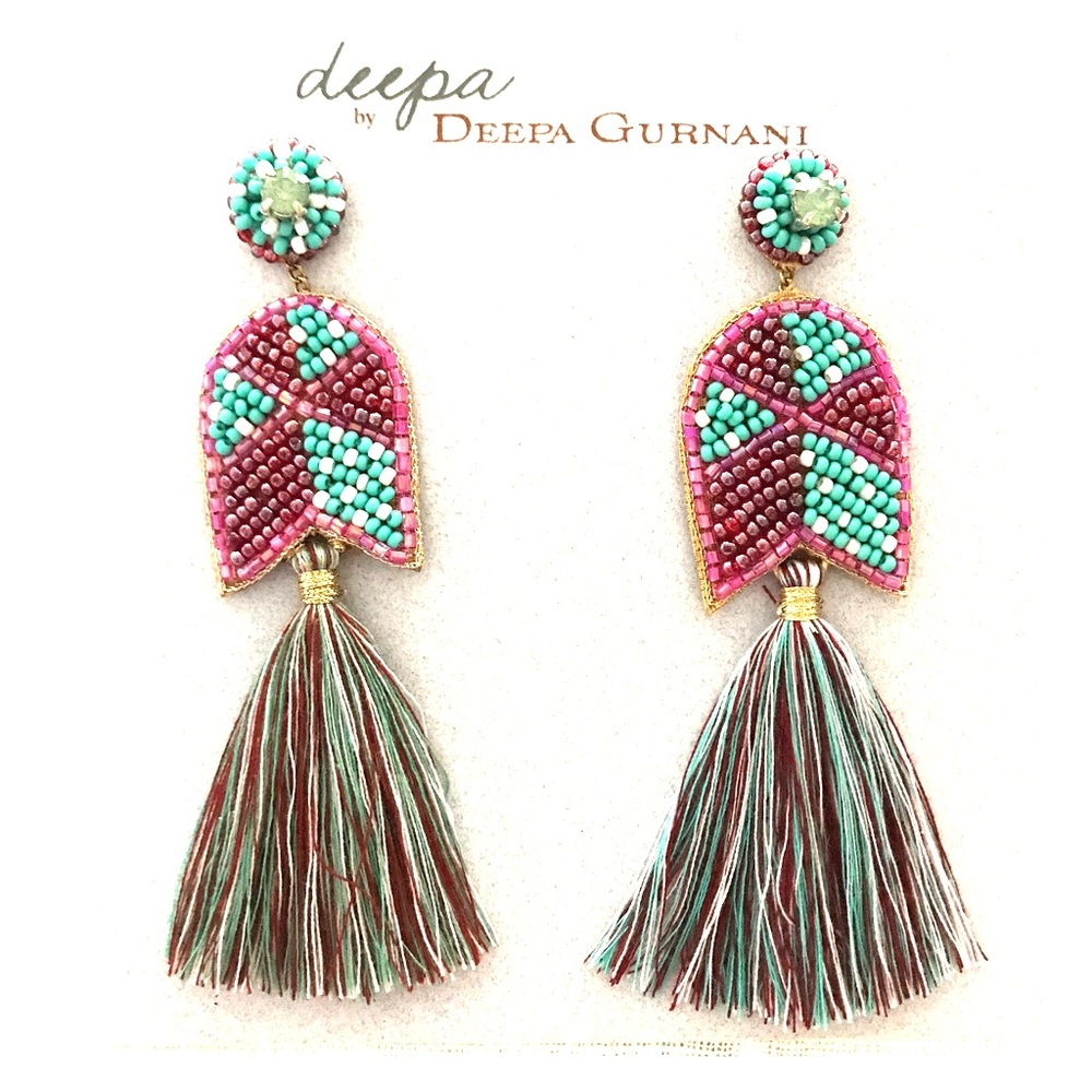 Deepa by Deepa Gurnani Statement Tassel Earrings