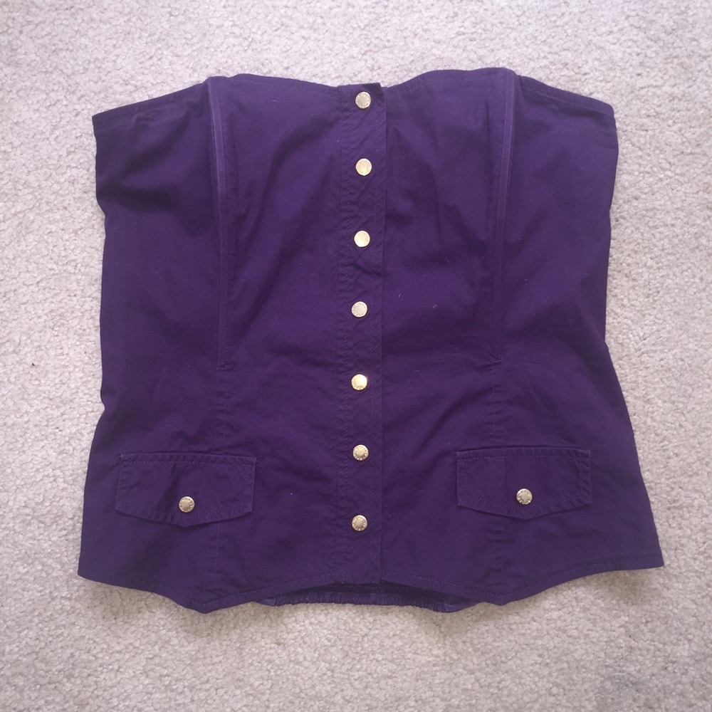 GUESS purple & gold corset size L