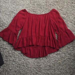 LA Hearts off the shoulder top