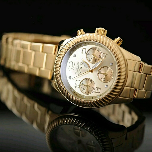 Brand new Invicta ladies 18k gold watch main image 5