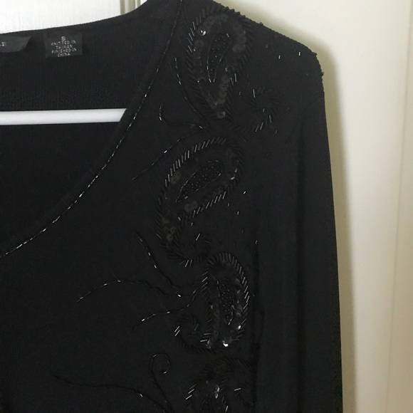 Beautiful Black Beaded top. - Picture 2 of 5