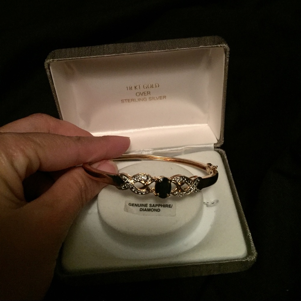 18kt over sterling silver sapphire bracelet