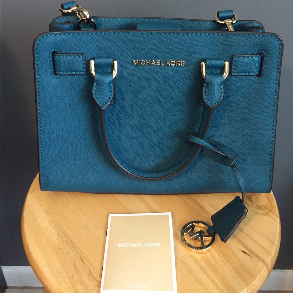 Dillon small Saffiano leather cross body bag