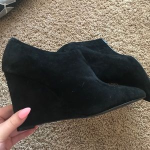 Jessica Simpson black suede booties