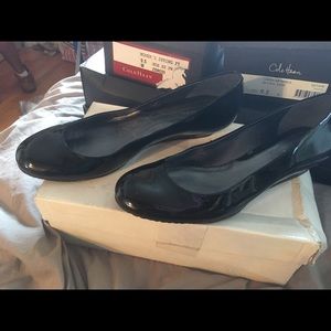 New Cole Haan Patent Leather Wedges 9.5M