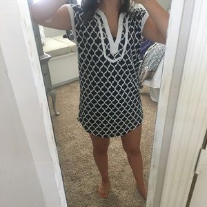 Navy & White JCrew Dress
