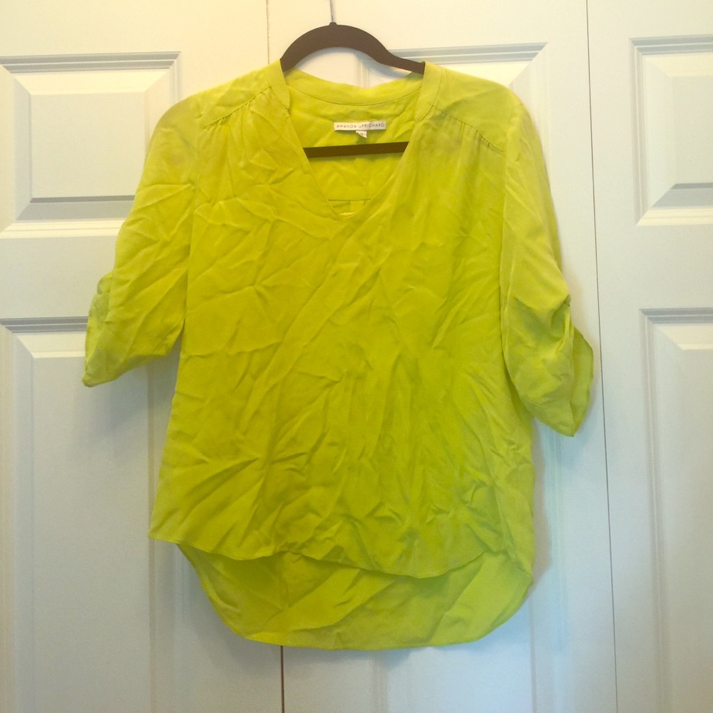 Amanda Uprichard line green silk top small
