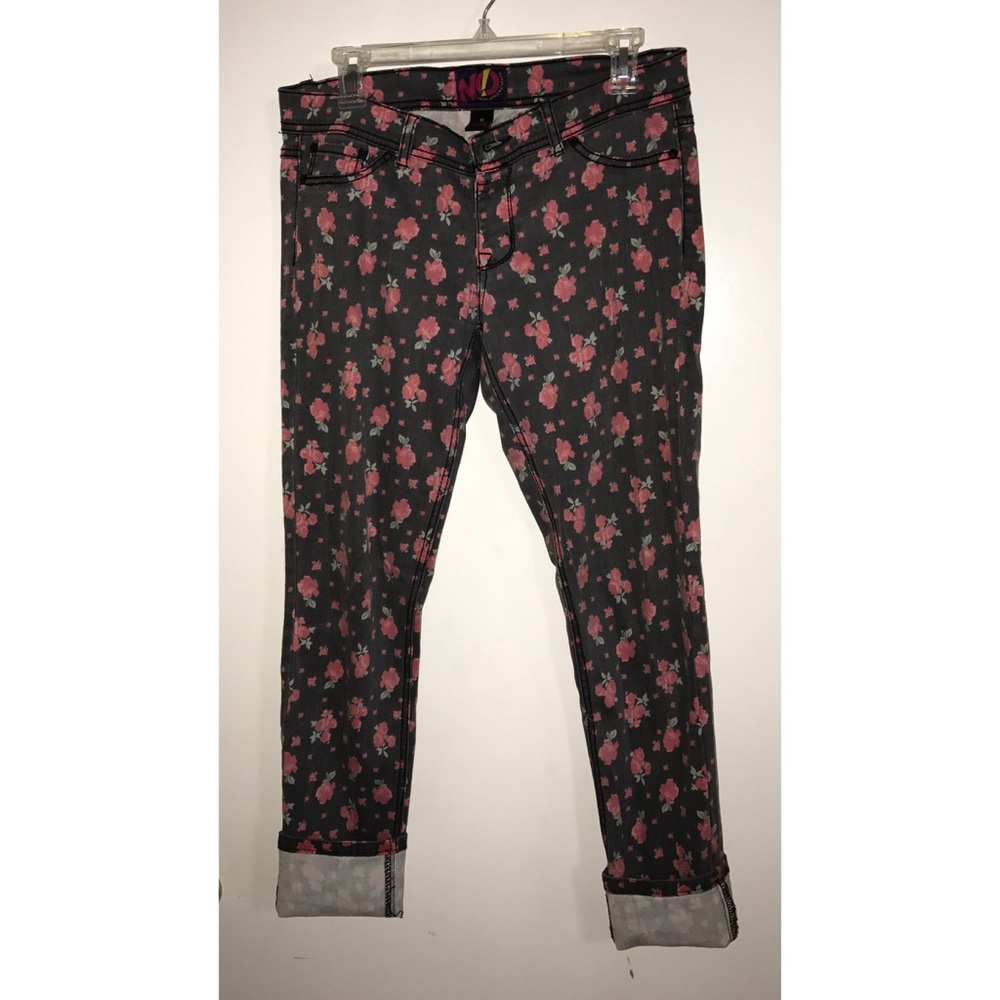 Rose 🌹 print jeans Rockabilly Punk Skater