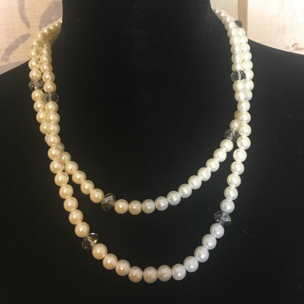 Faux pearl necklace
