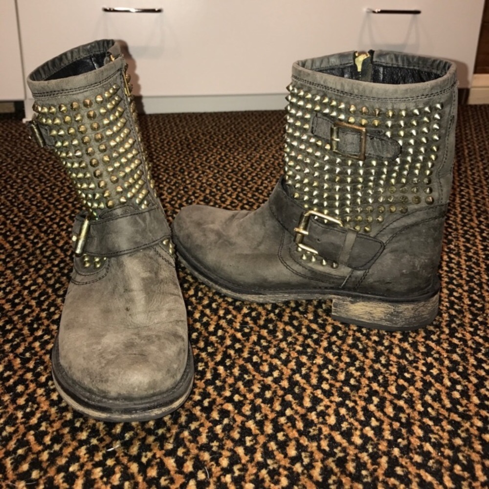 Gold Studded Booties