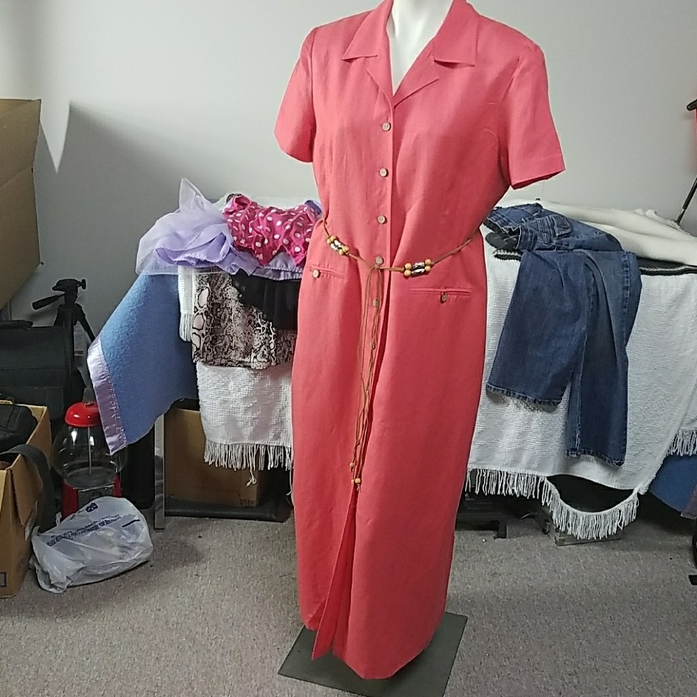 Business dress with beaded belt