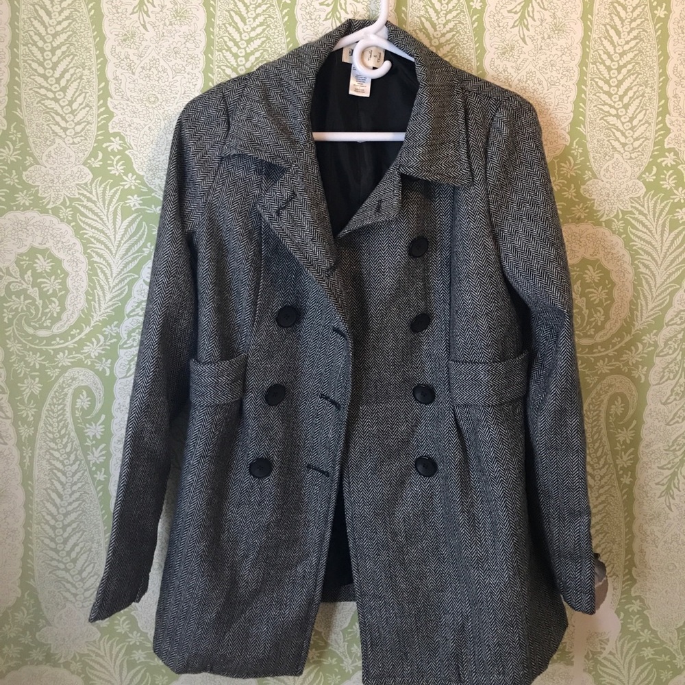 Gray pea coat