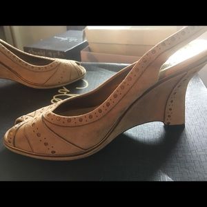 (Sold) Brand New Cole Haan peep toe wedges 9.5M