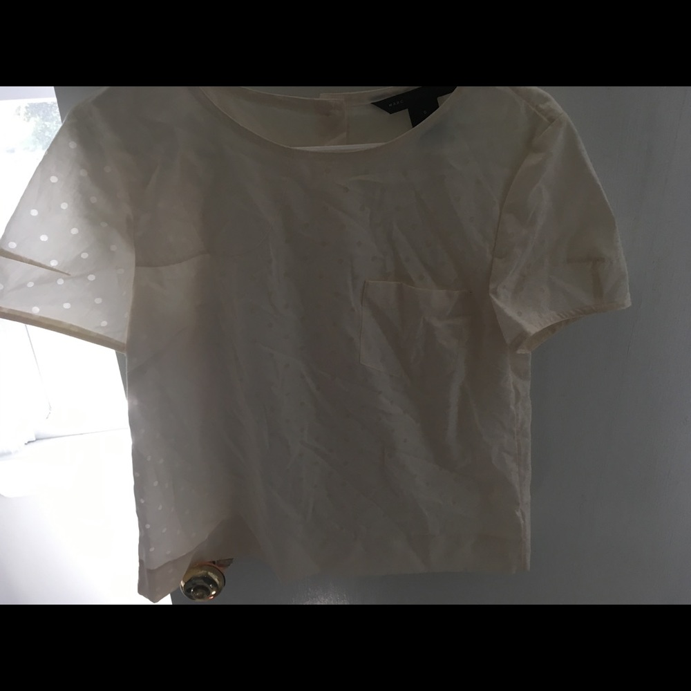 Marc Jacobs polka dot tee with button back