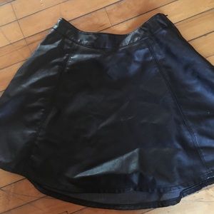 H&M leather skater skirt