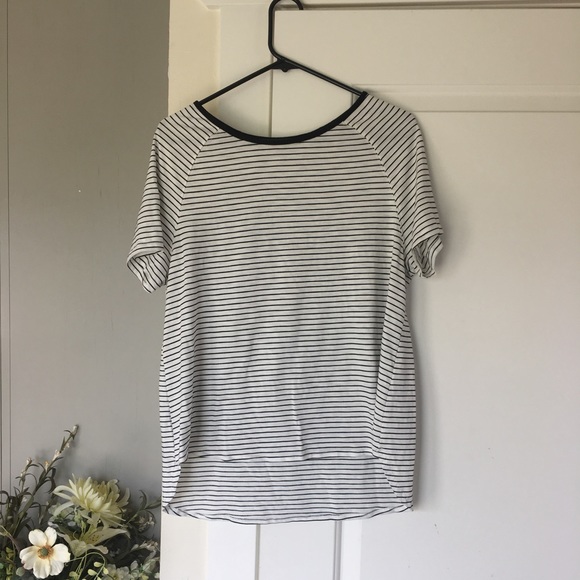 Shein Tops - High Low Striped T
