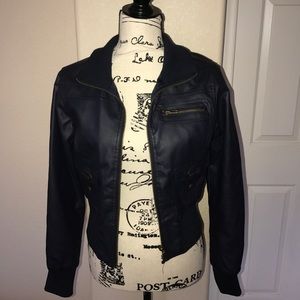 Faux leather jacket!