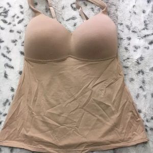 Rhonda Shear Nude Padded Tank MEDIUM