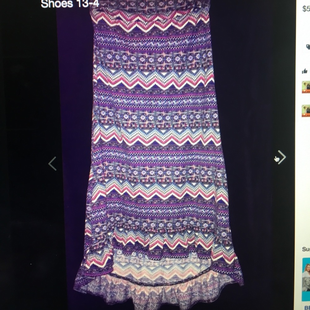 Girls Youth size Medium Hi-Lo Aztec Maci Skirt