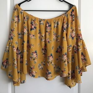 Perfect summer/all off shoulder floral top