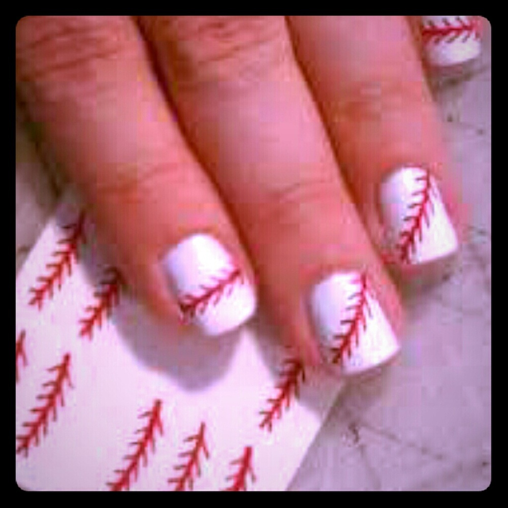 100Baseball softball mom nail art decals stencils