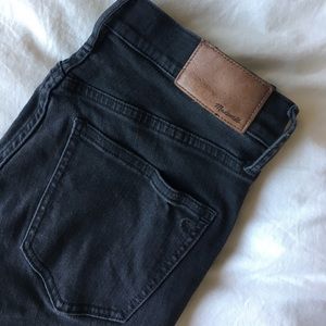 Black high rise distressed Madewell jeans