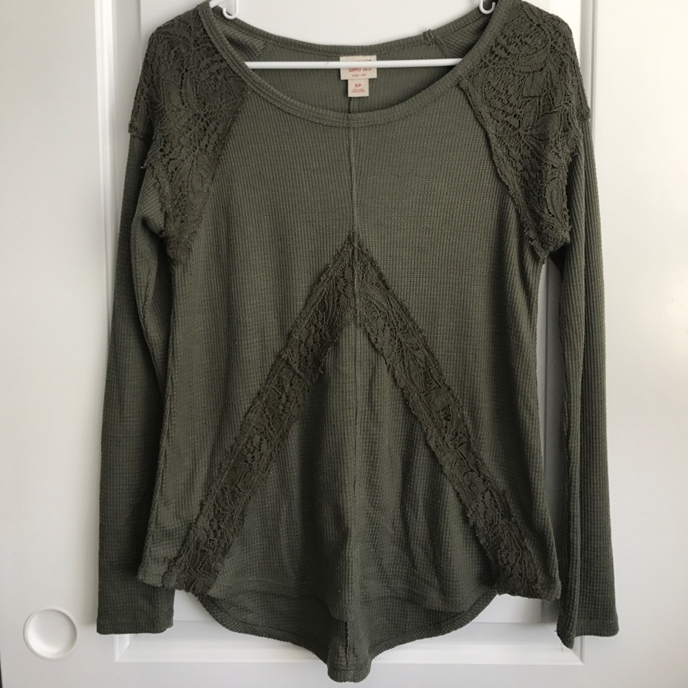 Olive green flowy sweater