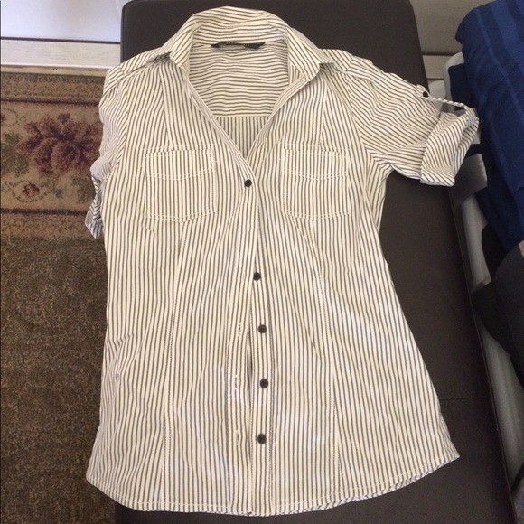 Zara Tops - ❤️ZARA Striped Button-down Blouse M