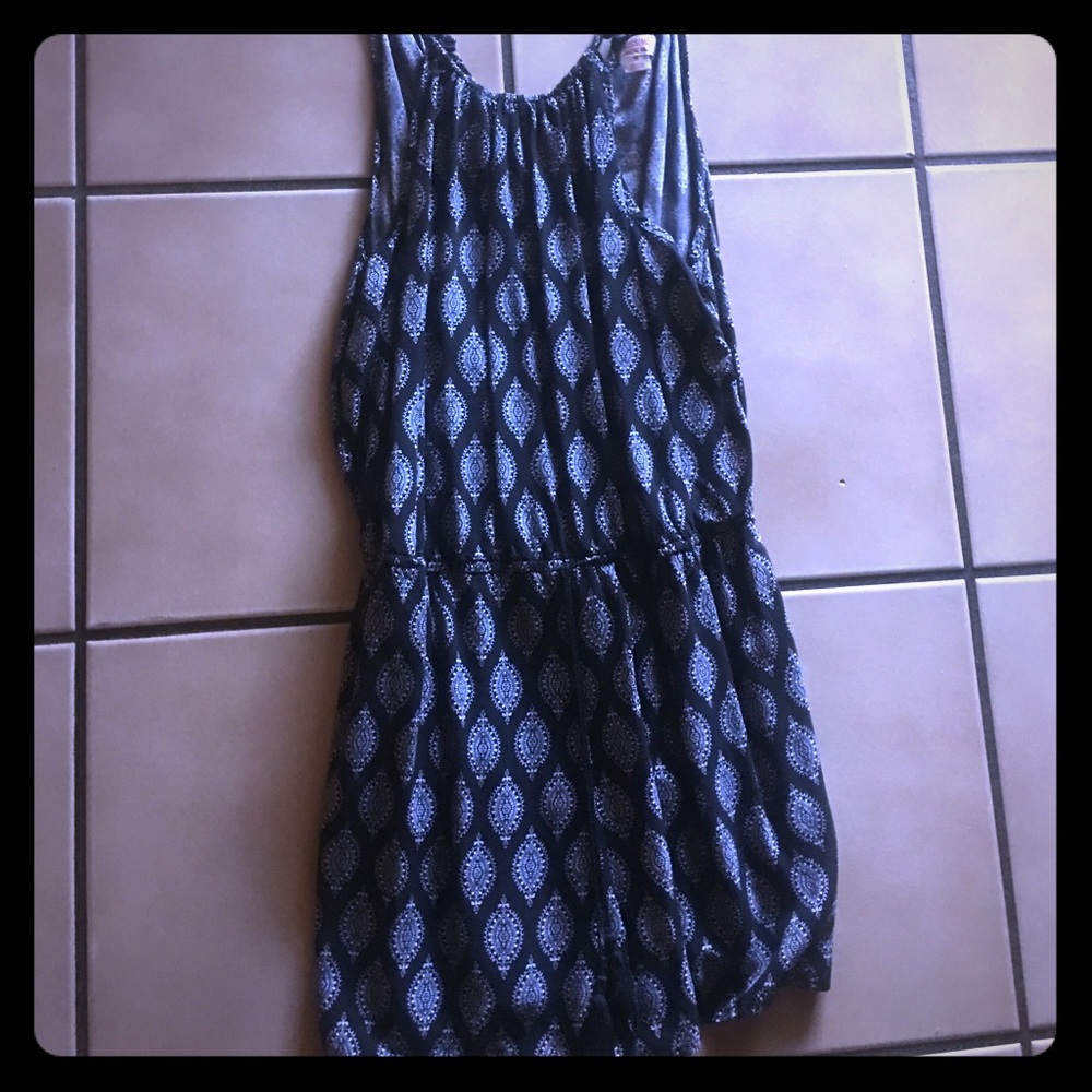 Mossimo black patterned Romper