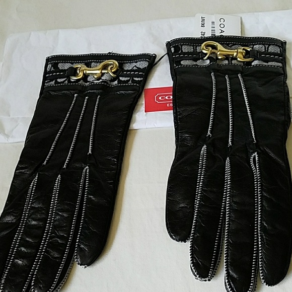 Coach Leather Driving Gloves - Picture 2 of 4