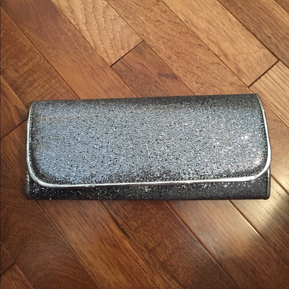 Also Silver Sparkly Hand Clutch
