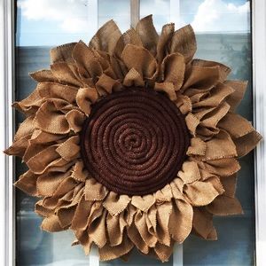 Handmade Burlap Sunflower Wreaths!