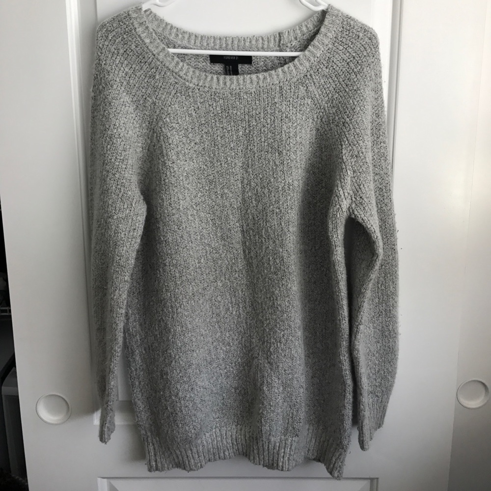 Oversized gray sweater