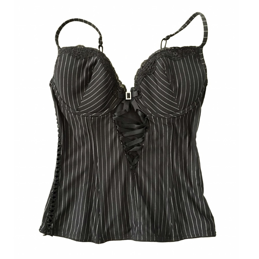 H&M Black Pinstripe Corset (Small)