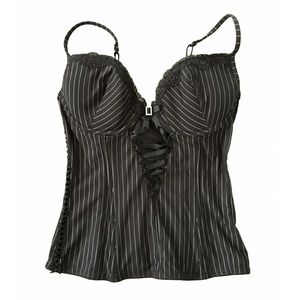 H&M Black Pinstripe Corset (Small)