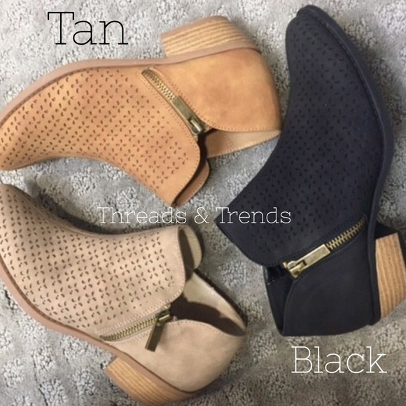  Black Perforated Booties - Picture 6 of 6