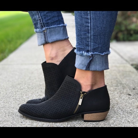  Black Perforated Booties - Picture 3 of 6