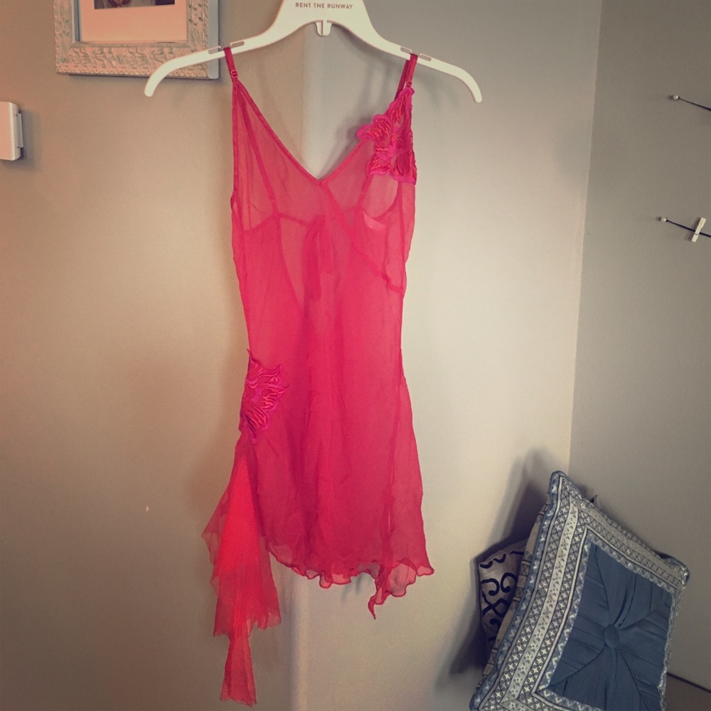 Victoria's Secret Silk Red Red Flower 🌺 Chemise