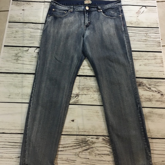 Sapphire Red Embellished Blue Jeans Size 15/16 - Picture 3 of 8