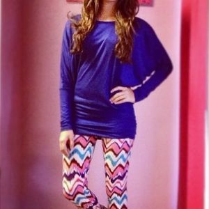 Royal blue long-sleeve.