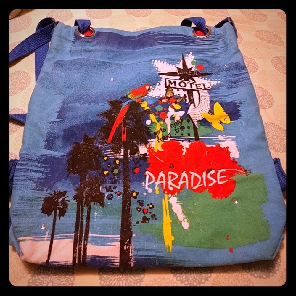 Canvas paradise tote bag