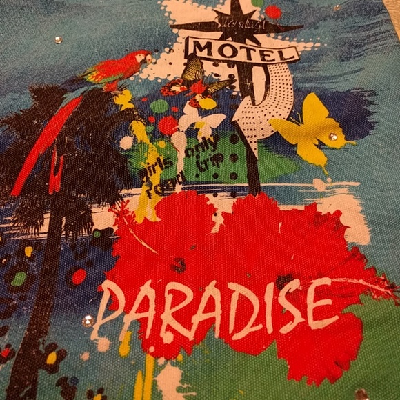 Canvas paradise tote bag - Picture 2 of 4