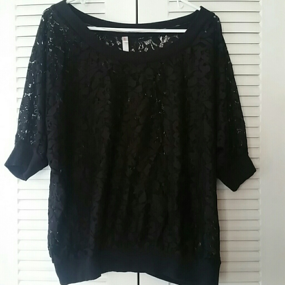 Black lace top
