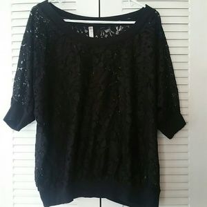 Black lace top