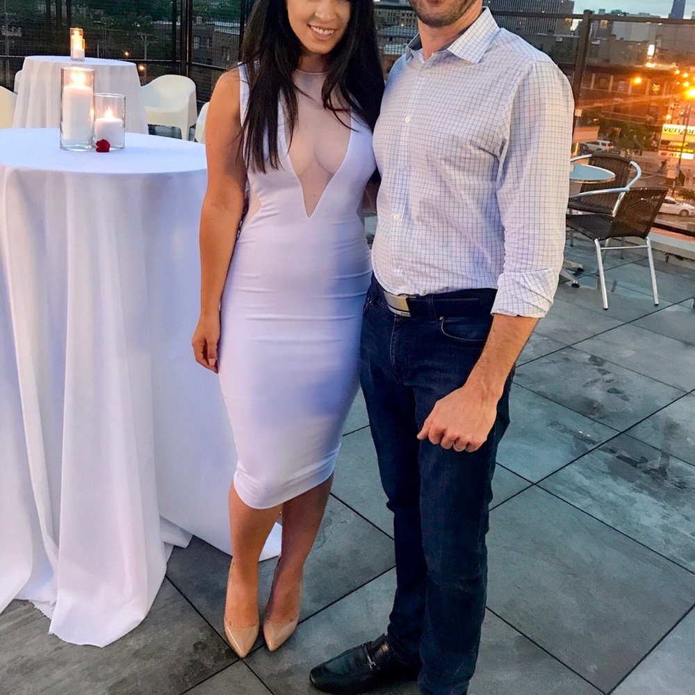 Nookie white midi dress