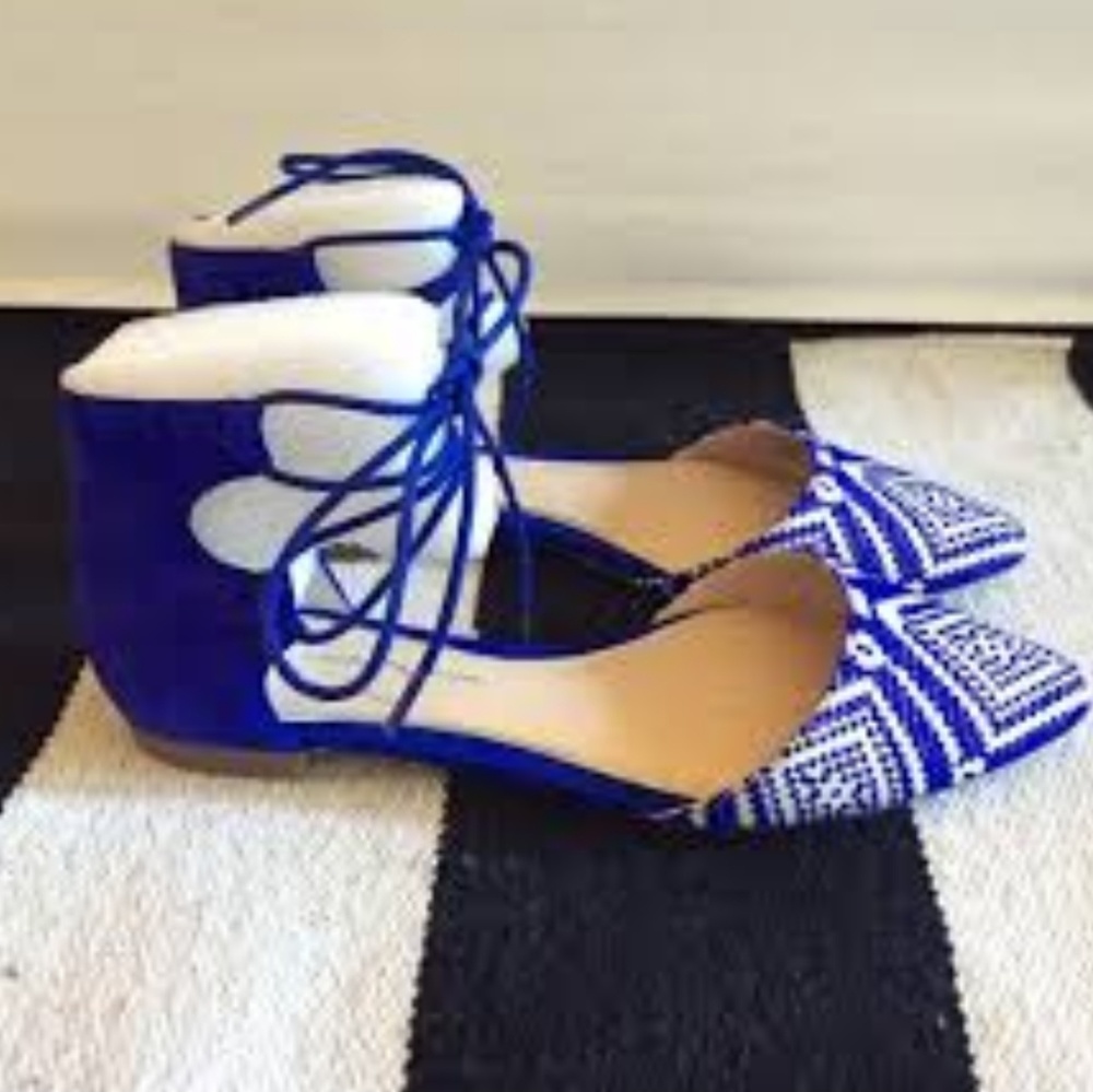 Jessica Simpson Zeena Indigo lace up flats