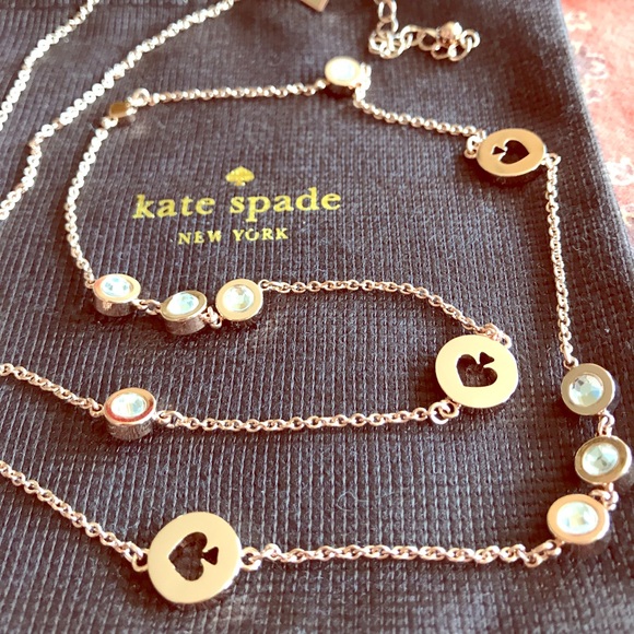 NWT Kate Spade rose-gold long adjustable necklace - Picture 1 of 5
